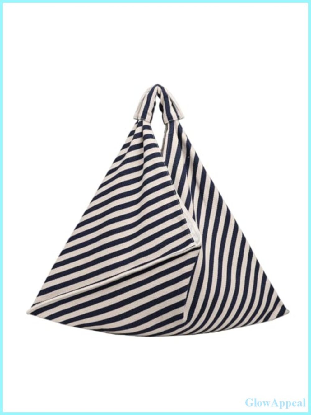 Large Canvas Hobo Tote Bag Women 16oz Striped Work Travel Laptop Shoulder Purse